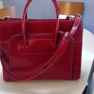 McKleinUSA Top Grain Leather Briefcase - Red